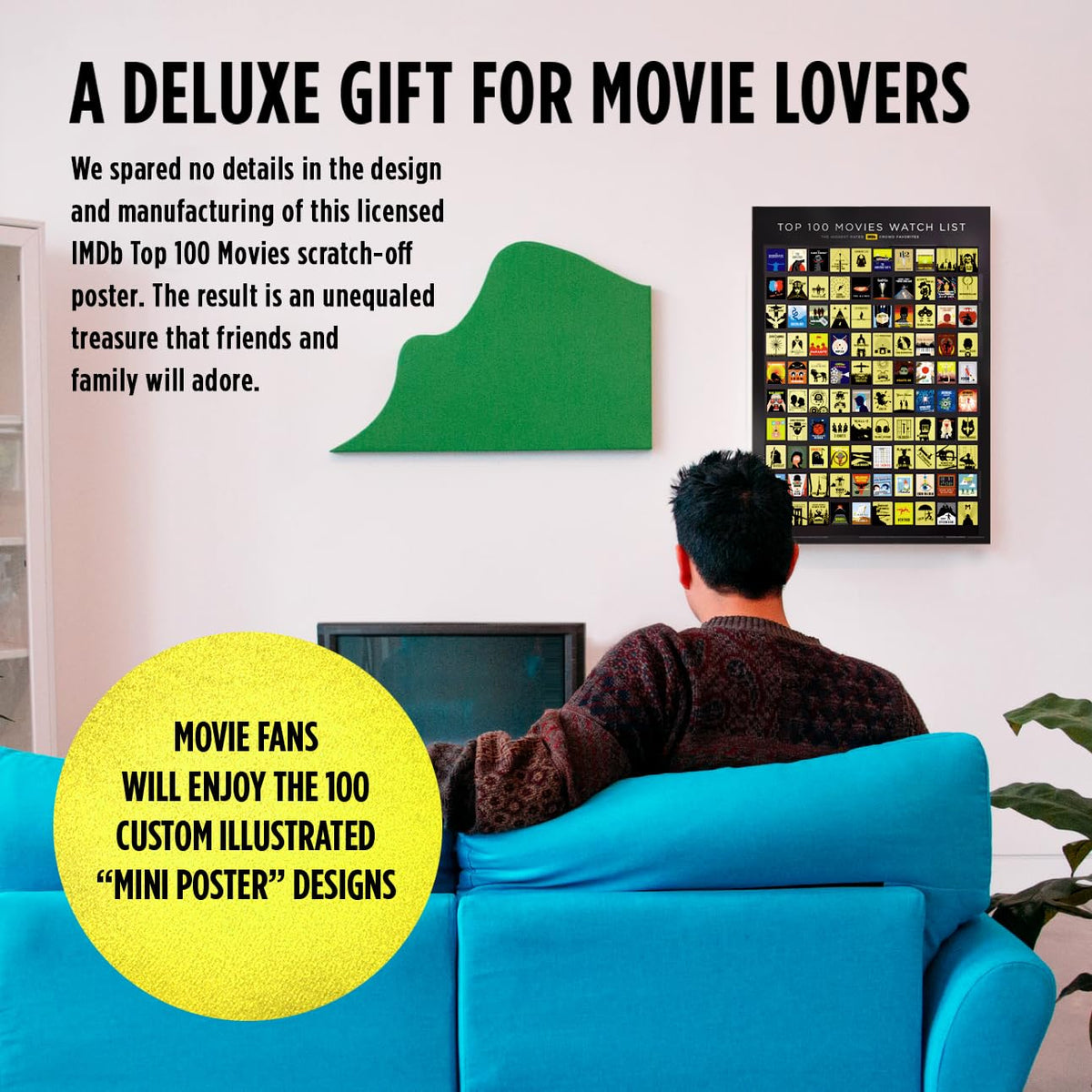 Curious Charts Commission premium print enhances movie nights and conversation.