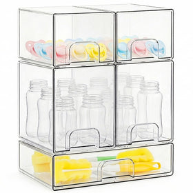 Curleis bottle storage 5-drawer set on a kitchen counter for neat organization.