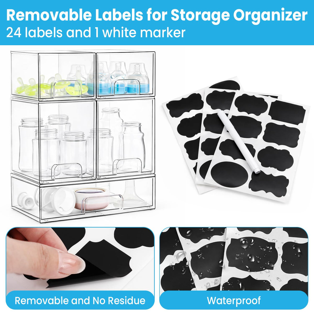 Curleis BPA-free transparent drawers highlight safe, durable storage for everyday items.