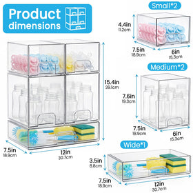 Curleis clear baby bottle organizer shows contents at a glance for quick access.