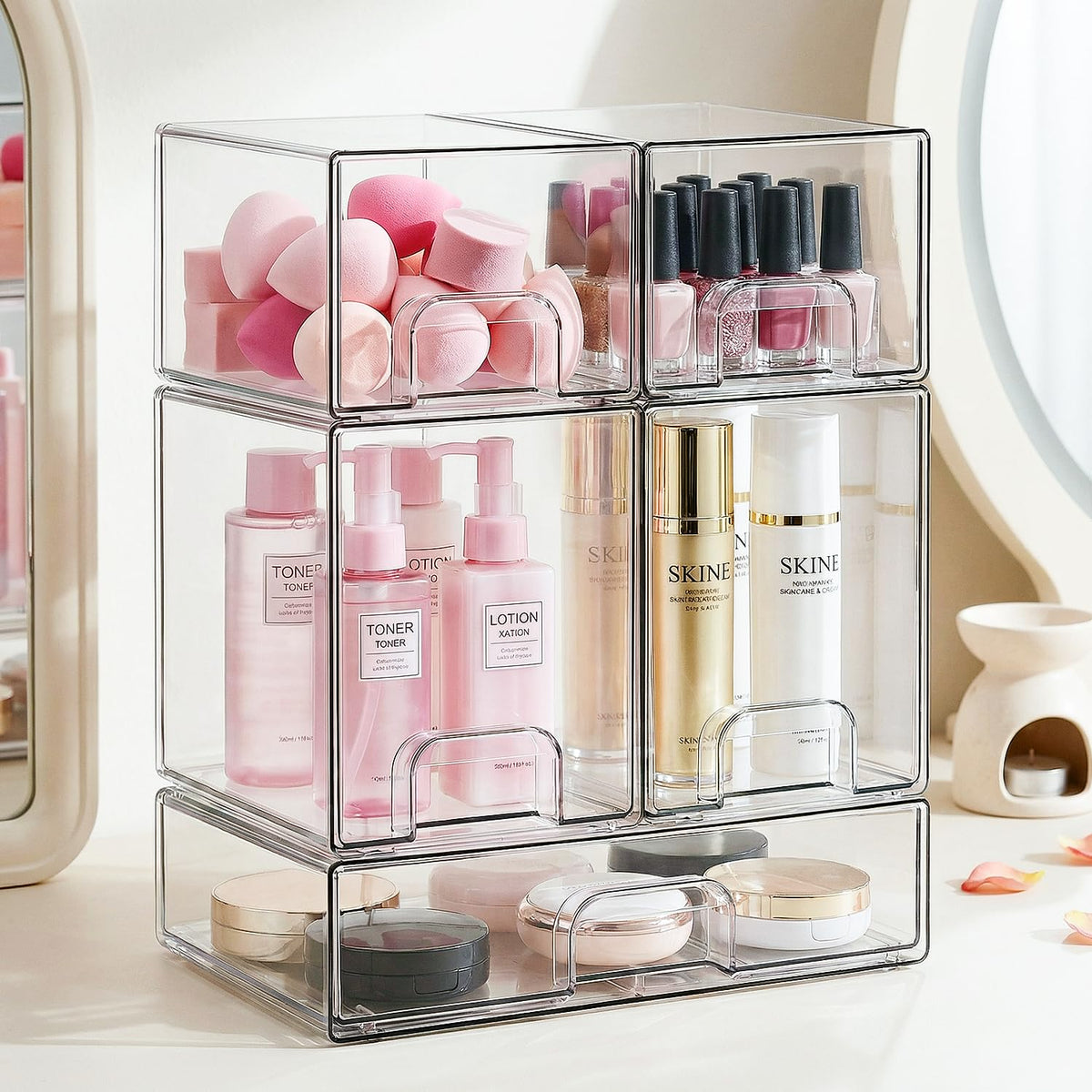 Curleis versatile storage solution fits kitchen, bathroom, pantry, and laundry spaces.