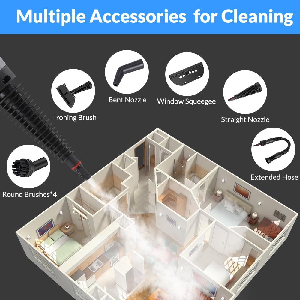CURMEDI compact portable steam cleaner design for easy carry indoors outdoors