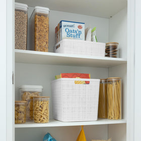 Curver basket with handles for easy carrying from shelves