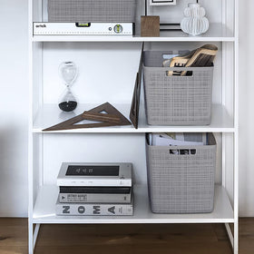 Curver Jute Cube in kitchen pantry for snacks and supplies