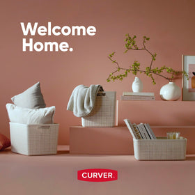 Curver Jute Cube versatile storage solution for home organization
