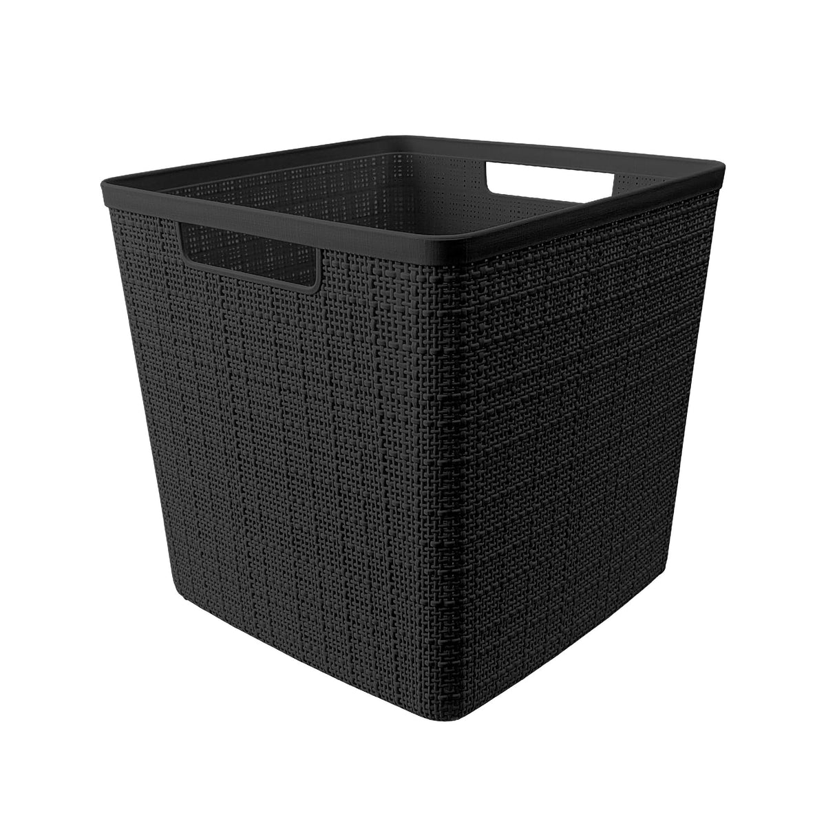 Curver jute cube basket open-top design for quick item retrieval