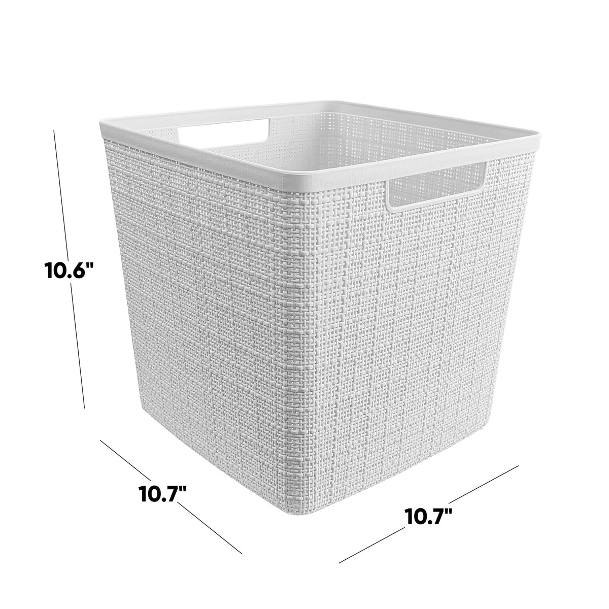 Curver open-top cube basket offers quick access for toys or books