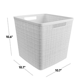 Curver open-top cube basket offers quick access for toys or books