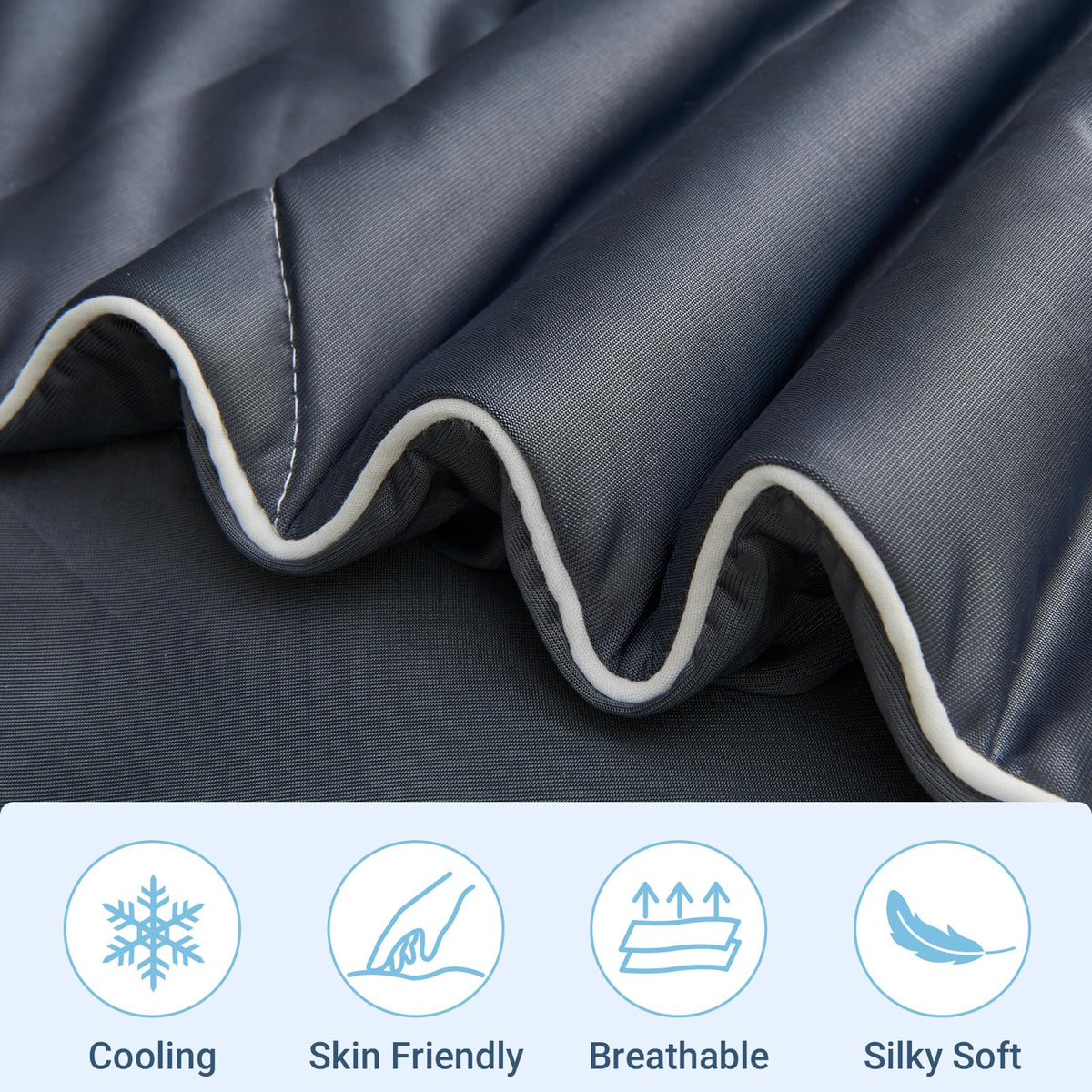 Cushious cooling comforter easy-care and durable for long-lasting use.