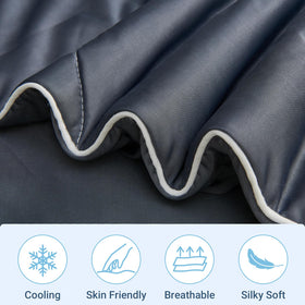 Cushious cooling comforter easy-care and durable for long-lasting use.