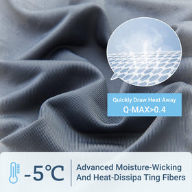 Cushious cooling comforter on sofa for relaxed lounging and quick refresh.