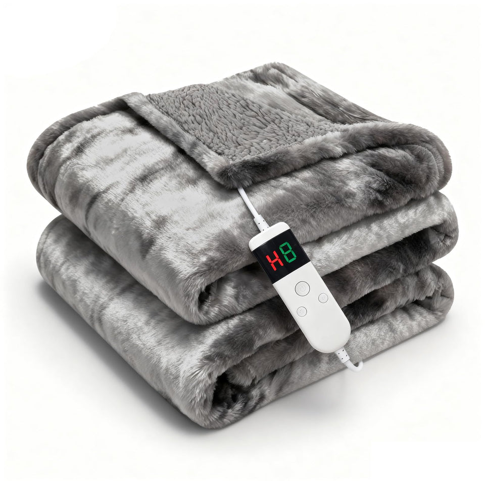 Cushious Electric Blanket Throw front view showing plush warmth for chilly evenings
