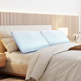 CushyOasis Memory Foam Pillow with removable cover for easy care.