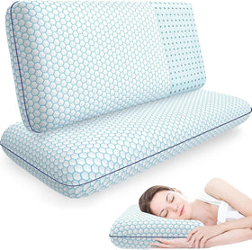 CushyOasis Memory Foam Pillow for side sleeping with balanced neck support.