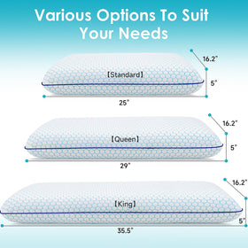 CushyOasis Memory Foam Pillow for stomach sleeping with breathable comfort.
