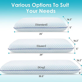 CushyOasis memory foam pillow ideal for stomach sleeping alignment