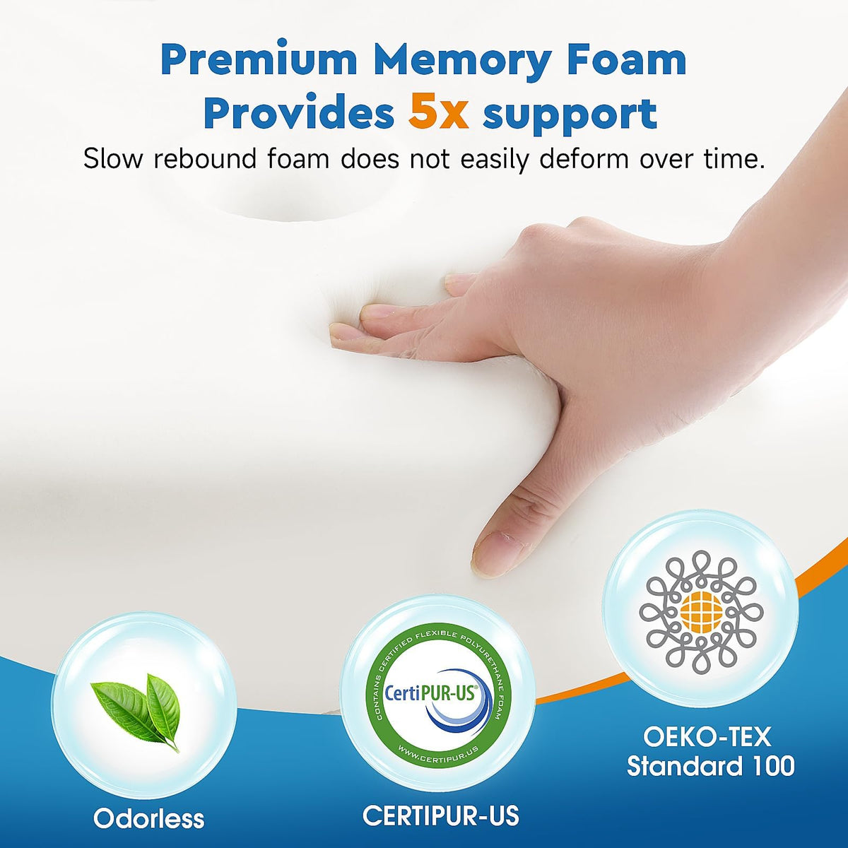CushZone breathable-mesh hand support area demonstrates cooling and flexibility.