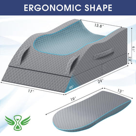 CushZone leg pillow height adjustment enables personalized support for users.