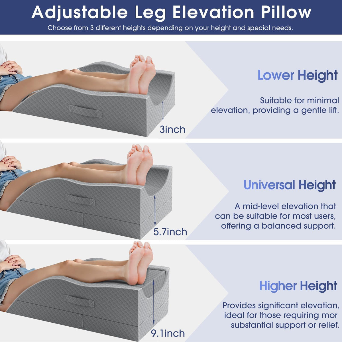 CushZone leg pillow washable cover for easy hygiene and care.