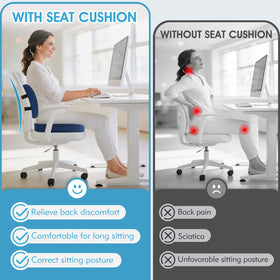 CushZone memory foam core provides soft yet supportive comfort.