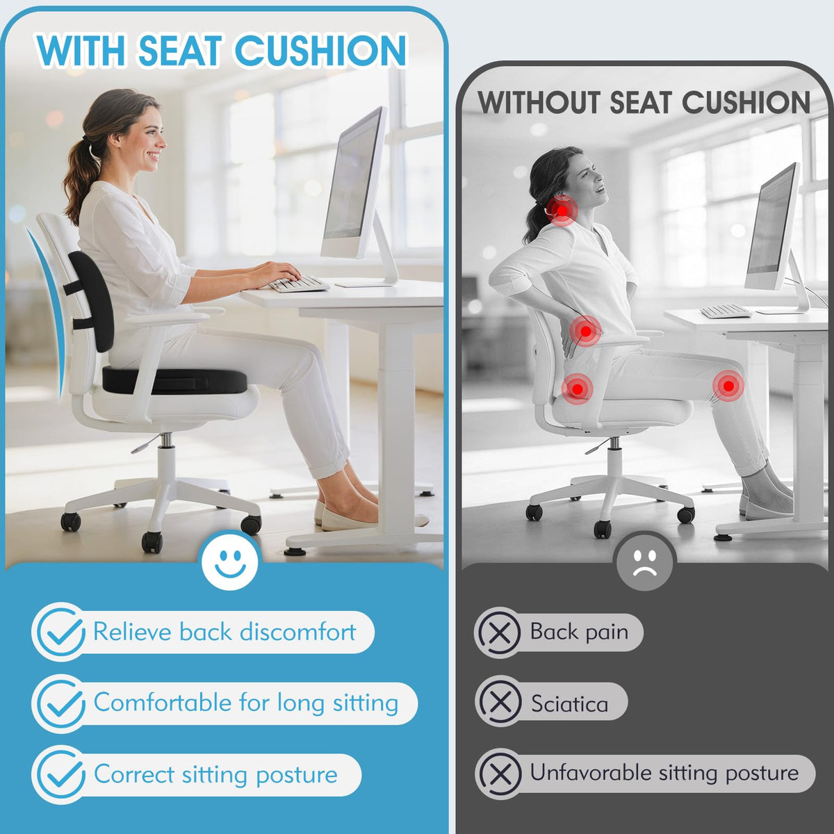CushZone non-slip bottom designed to stay in place