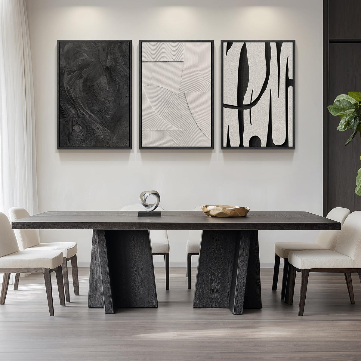 Cuspin easy-hang framed wall art pack simplifies setup and quick decorating