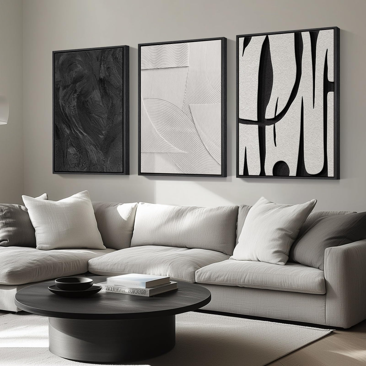 Cuspin large framed abstract wall art collection two adds contemporary hallway elegance