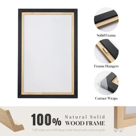 Cuspin modern wall art neutral abstract 16x24 complements contemporary workspace.