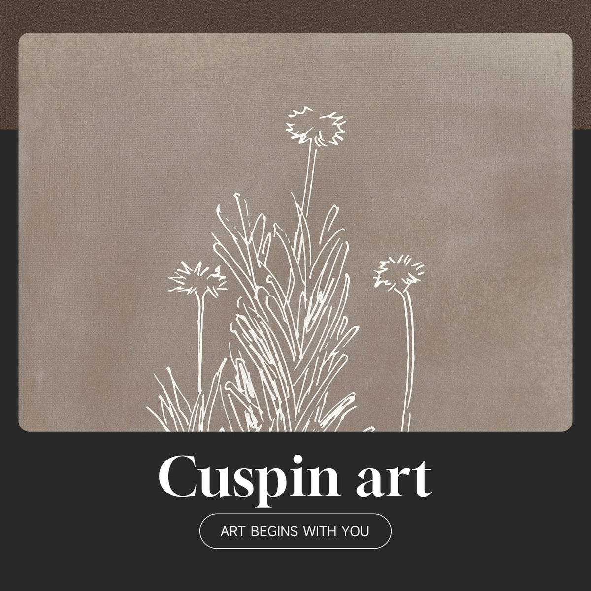 Cuspin ready-to-hang set lets you decorate quickly.
