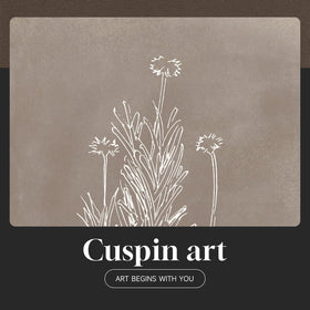 Cuspin ready-to-hang set lets you decorate quickly.