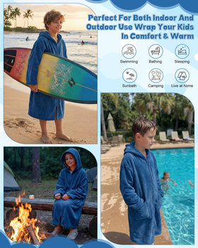 Cutecrop fast-drying kids bathrobe, ideal after pool or beach.