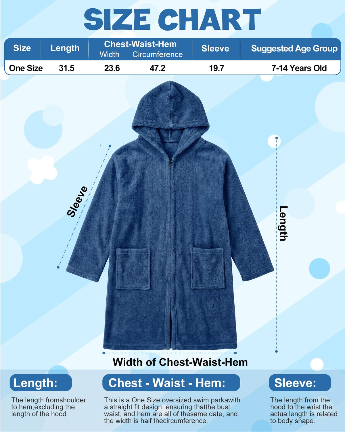 Cutecrop swim poncho for kids, quick-drying and cozy by the poolside.