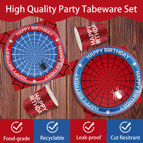 Cutedog spider birthday cups 9oz help keep drinks secure during party play.