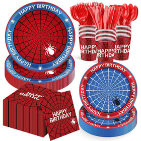 Cutedog spider birthday plates dinner 9inch provide sturdy serveware for guests.