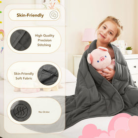 CuteKing weighted blanket in laundry setting highlights easy care