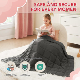 CuteKing blanket interior shows glass beads for even weight distribution