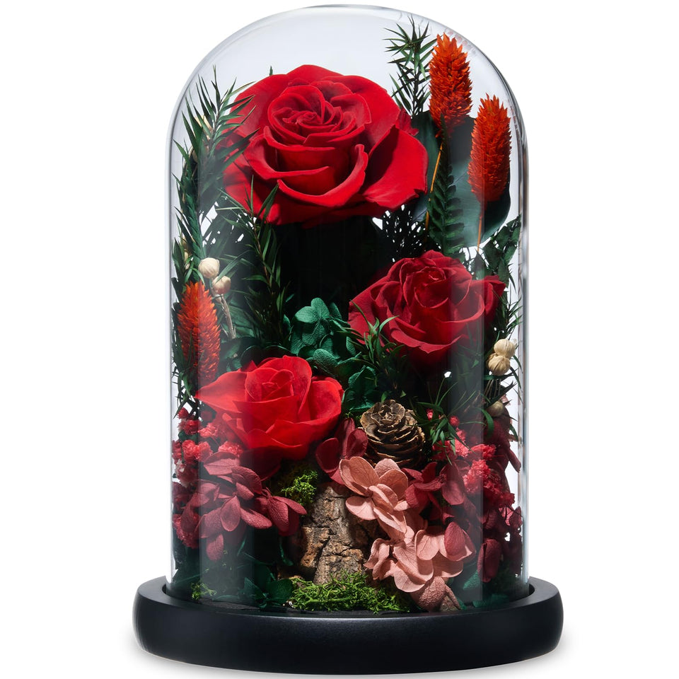 CuteWelt preserved roses in a 7.48-inch gift box ready for gifting