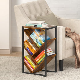 Cutogxon small 5-tier tree bookshelf, perfect for compact living spaces and book displays.