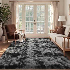 Cuzwlovita 6x9ft shag rug living room scene enhances comfort and style.