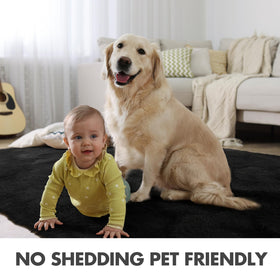 Cuzwlovita dark-color rug hides stains, keeping spaces looking cleaner longer.