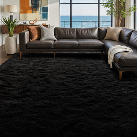Cuzwlovita non-slip base rug provides stable traction on hardwood, vinyl, or tile floors.