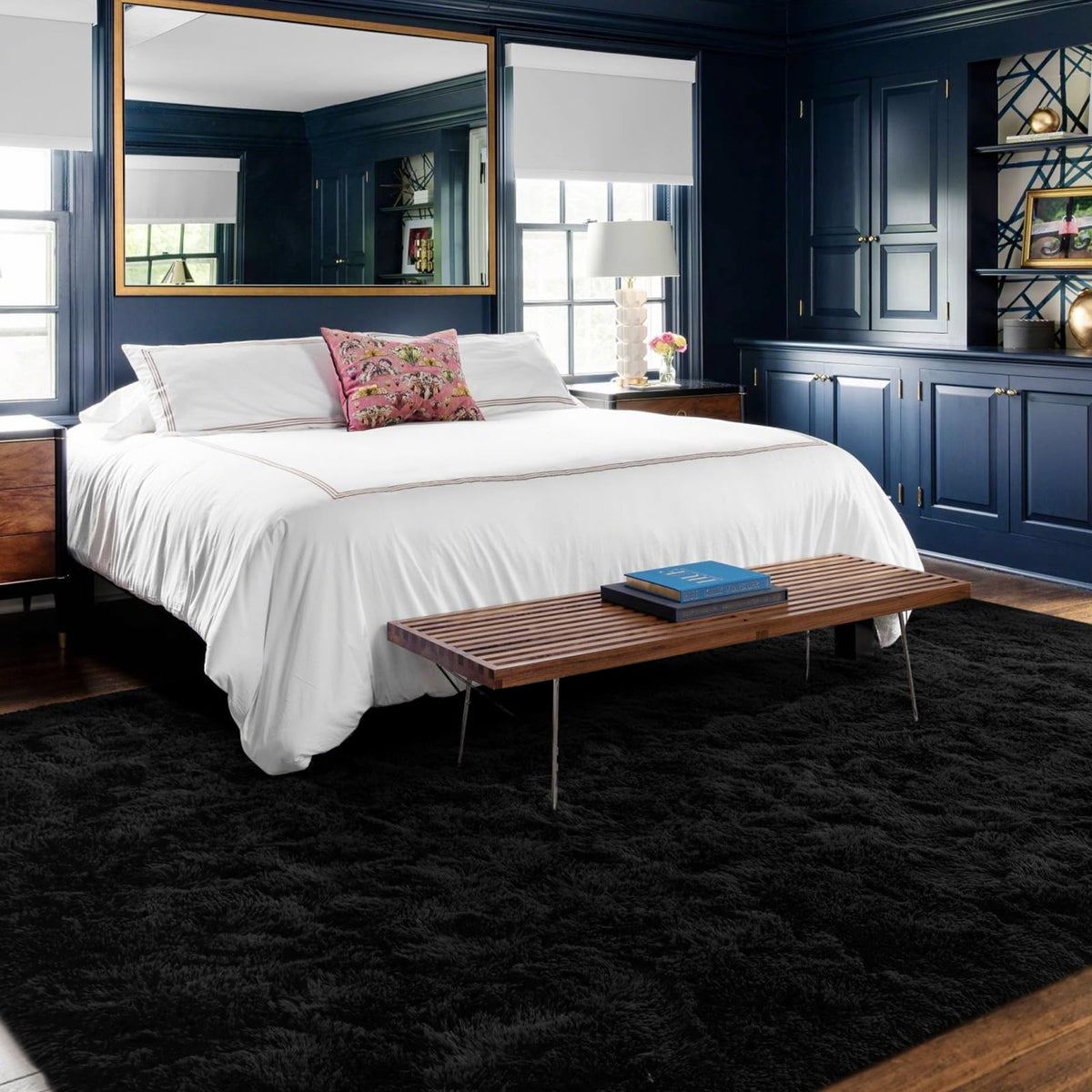 Cuzwlovita ultra-soft shag rug with foam cushion for cloud-like comfort.