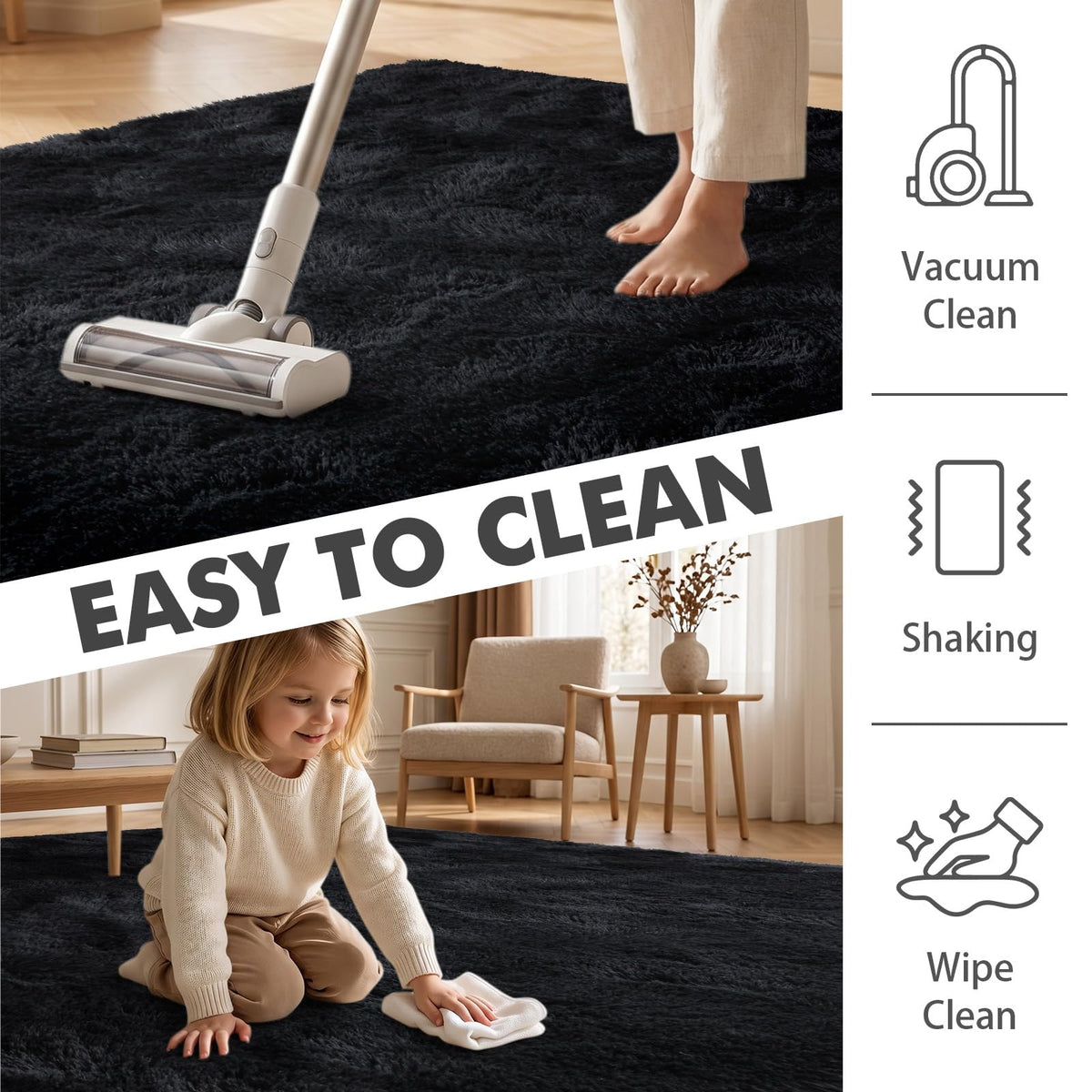 Cuzwlovita vacuum-packed rug ships compactly for eco-friendly packaging.