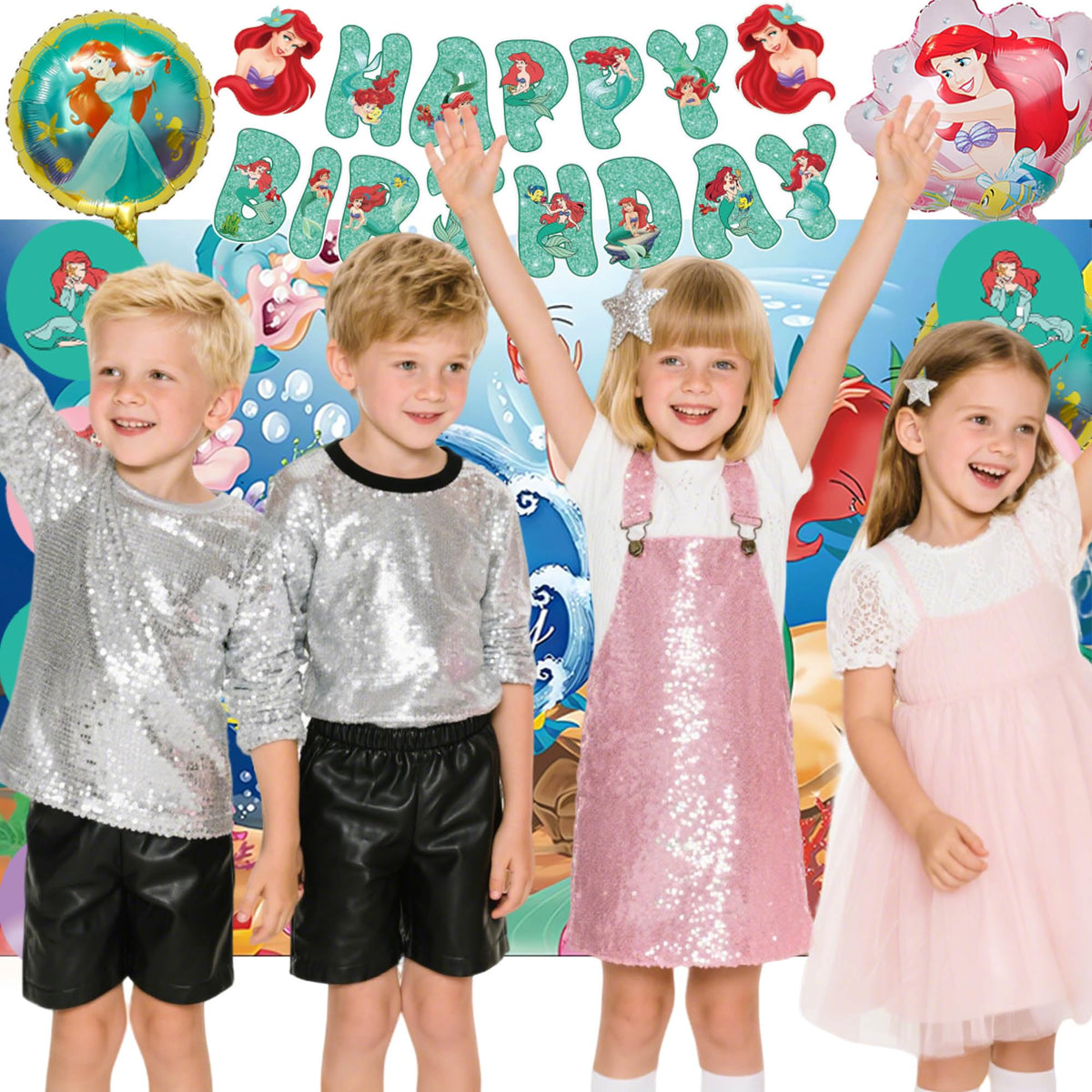 CVCXFParty cartoon birthday tableware simplifies post‑party cleanup