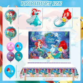 CVCXFParty underwater princess tableware for quick, coordinated setup.