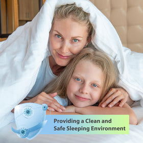 CxLoode travel bed sheet in use for quick bed setup