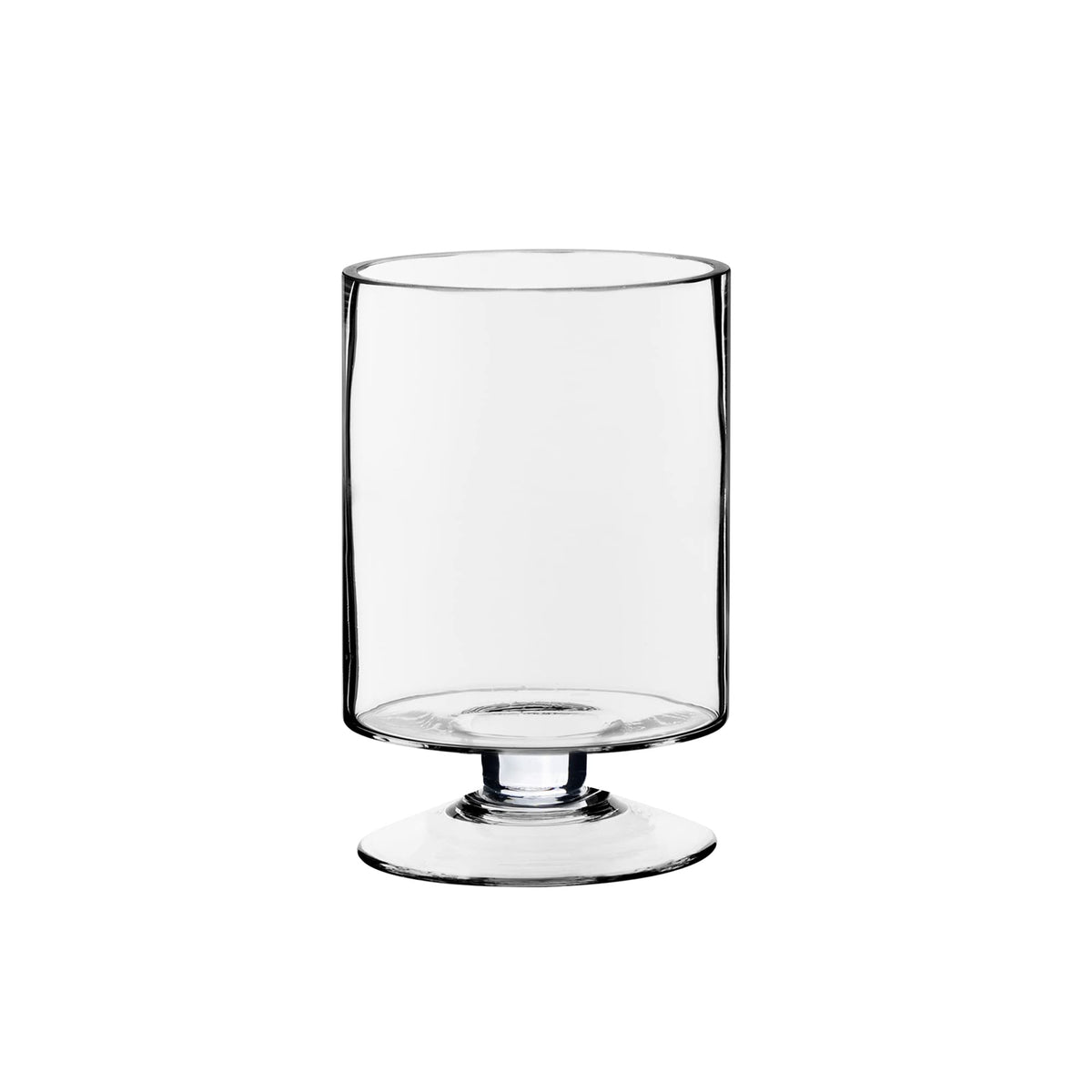 CYS EXCEL glass hurricane pillar candle holder front view enhances elegant table centerpieces