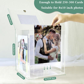 CYAOOI lockable card box includes keys for secure collection of gifts.