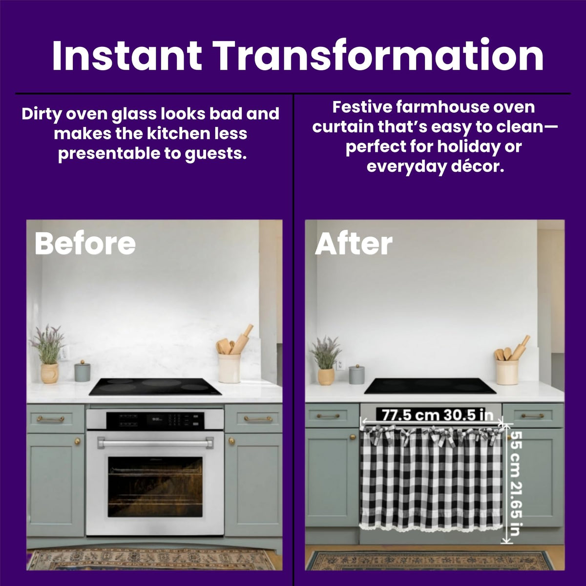 Cyberplex nine ribbon ties secure fit on oven handles for easy attachment.