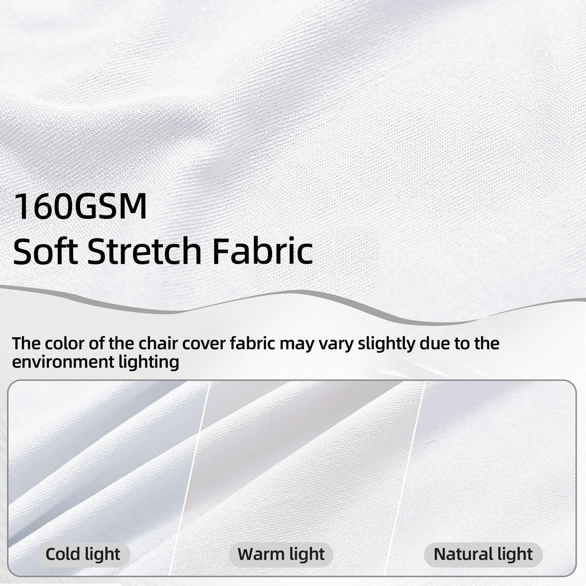 CYFFPKMN chair cover close-up highlights stretchy fabric for smooth drape.